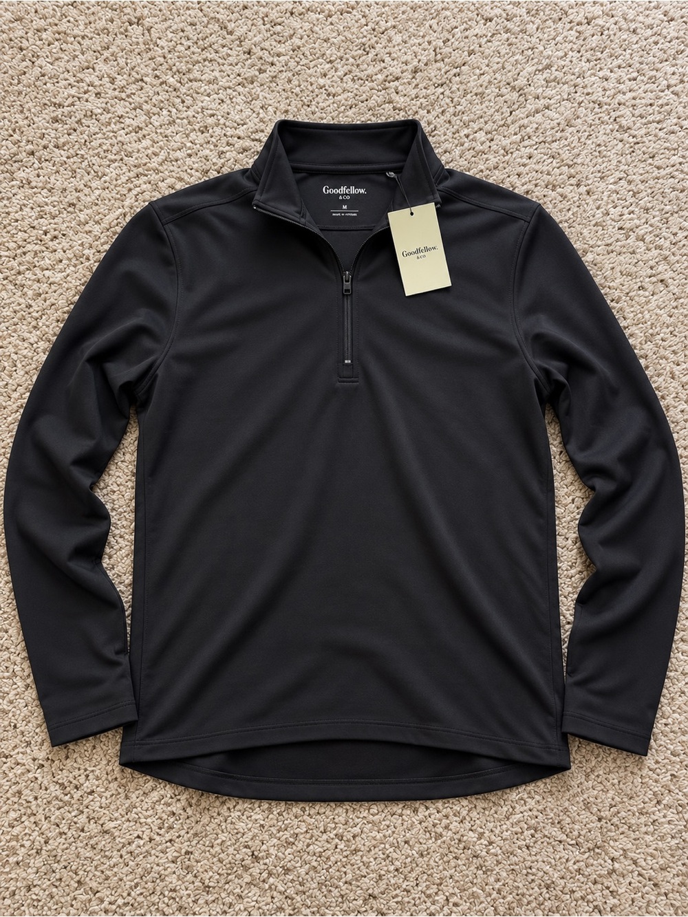 all in motion Black Half-Zip Pullover Sweatshirt